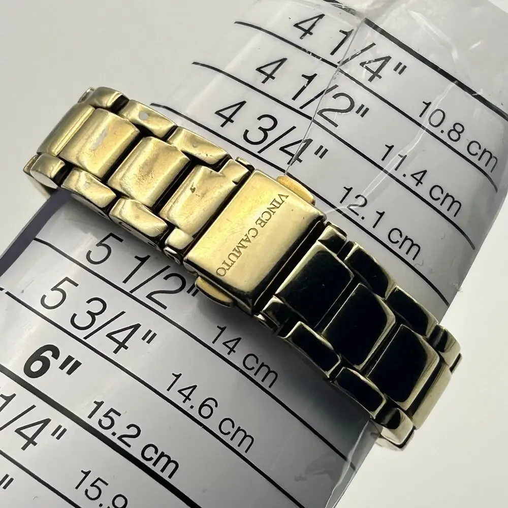 Vince Camuto Gold Tone St. Steel Women’s Analog Watch, Working New Battery